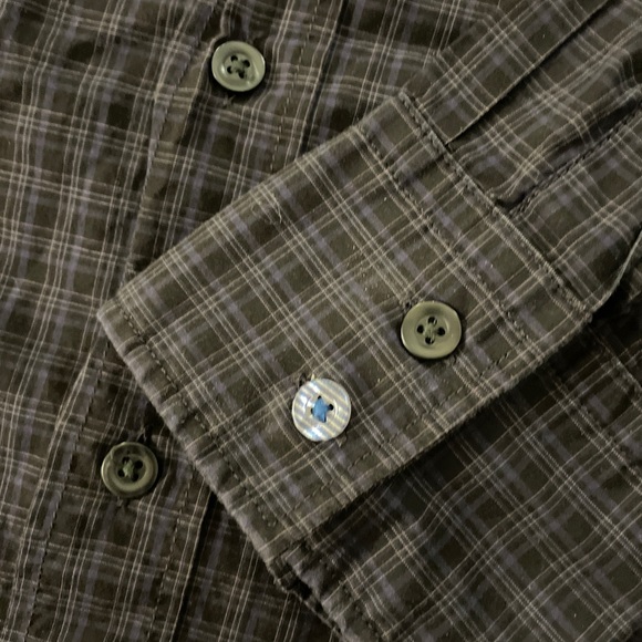 BOSS ORANGE HUGO BOSS Soft Straight Collar Check Print Sport Shirt In Black XL - Picture 3 of 7